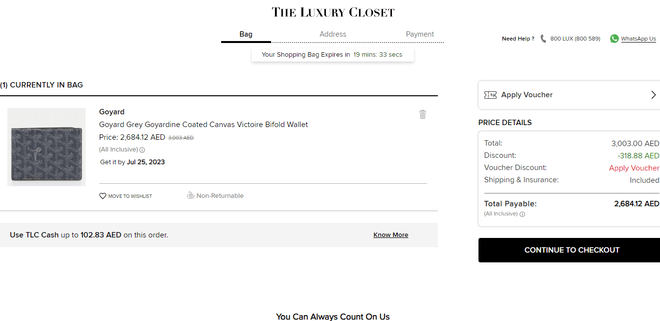 luxury closet coupon code